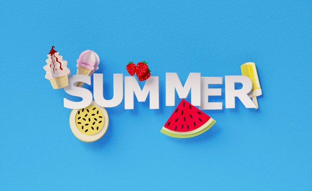 Photo arrangement of summer still life elements