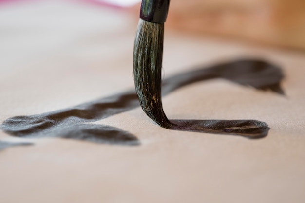 Arrangement of traditional japanese crafting object