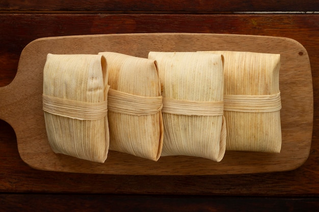 Foto arrangement van heerlijke traditionele tamales