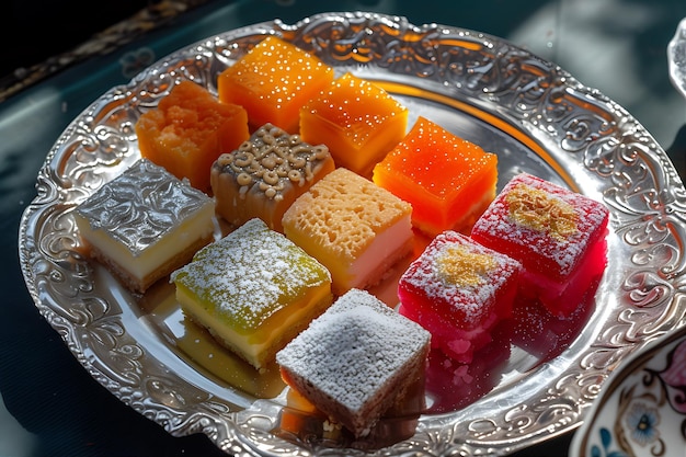 Arrangement of Various Desserts