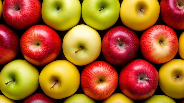 Photo array of apple colors