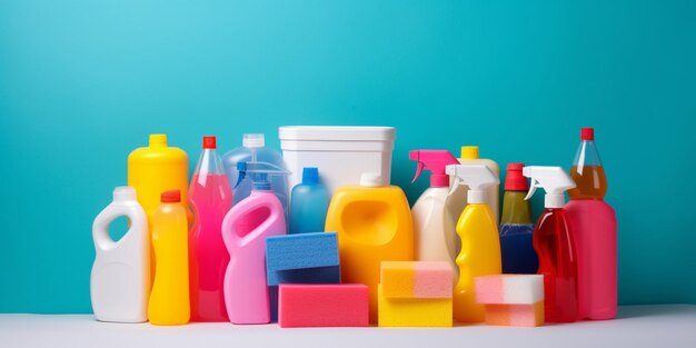Foto una serie di servizi di pulizia per la casa