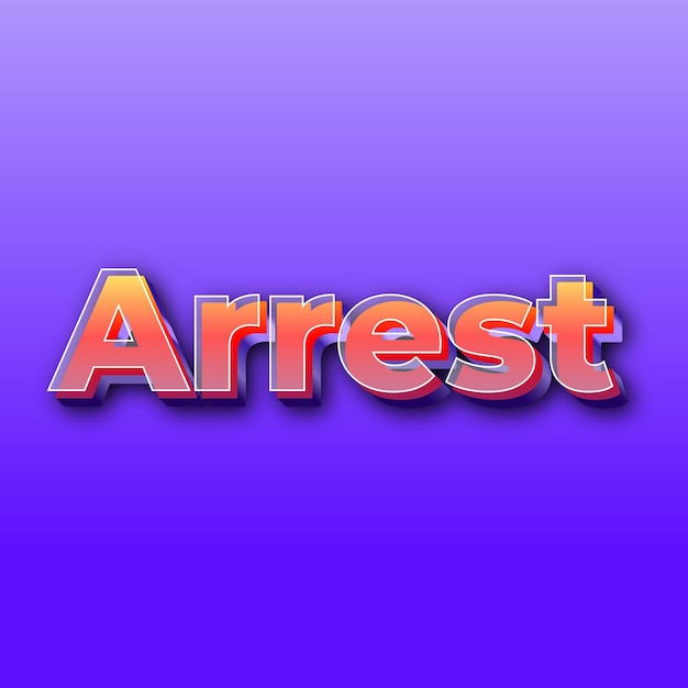 ArrestText effect JPG gradient purple background card photo