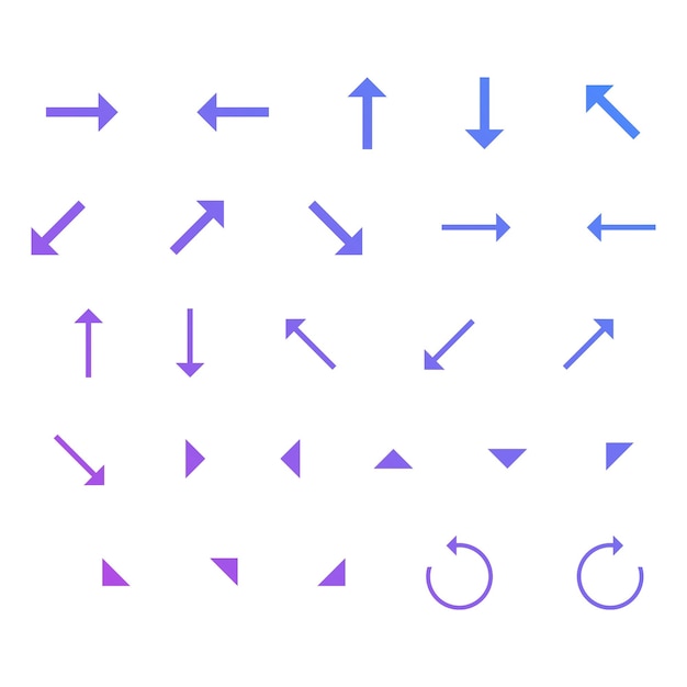 arrow items gradient effect photo jpg vector set