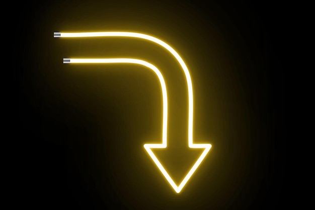 Photo arrow neon