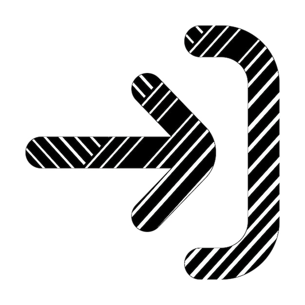 arrow right to bracket icon black white diagonal lines