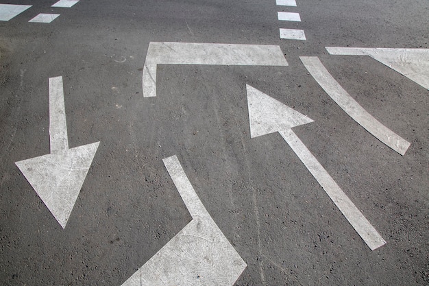 Arrow Sign at Road Crossing Saragossa