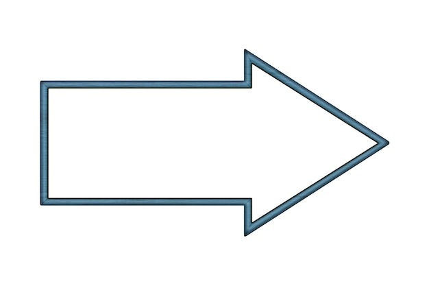 写真 矢印記号白い背景で隔離の青いフレームと木製の空白の白い矢印記号