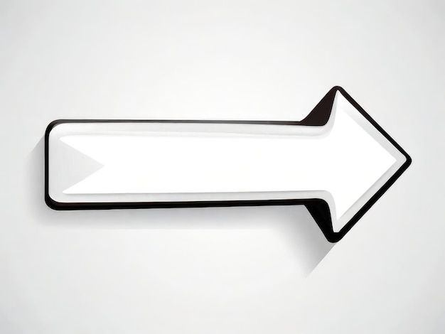 Arrow on white background 3d rendering computer digital drawing