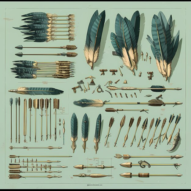 Arrowhead Feather Crafting Kit for Artistic Exploration