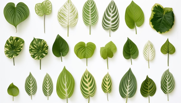 Arrowhead plant isolated white background