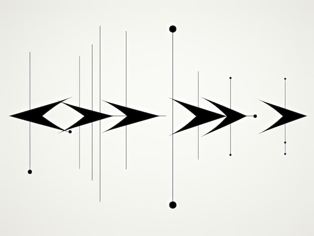 arrows heading in different directions in the style of irregular curvilinear forms