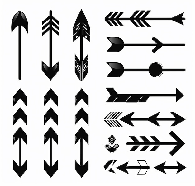 arrows set on a white background vector illustration for your design