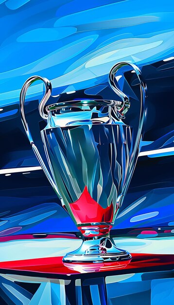 Arsenal FC soccer club winning champions league champion cup abstract illustration mobile smartphone wallpaper