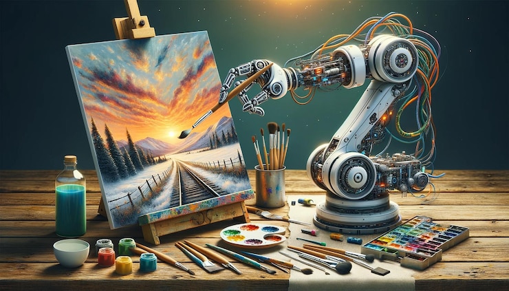 Искусство ИИ Искусственный интеллект рисует красивую картину