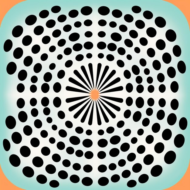 Art App met gestileerde Op Art afbeelding van punten