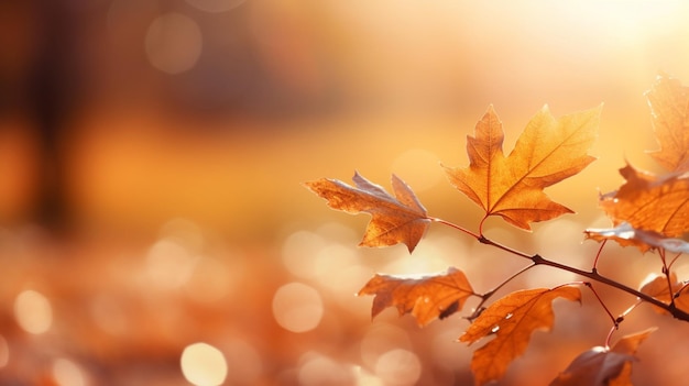 Art Autumn Sunny Nature Blurred Shiny Background