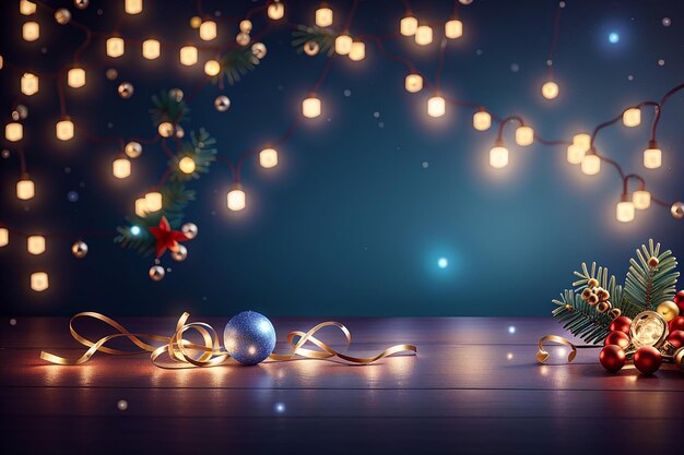 Art Christmas holidays lights background