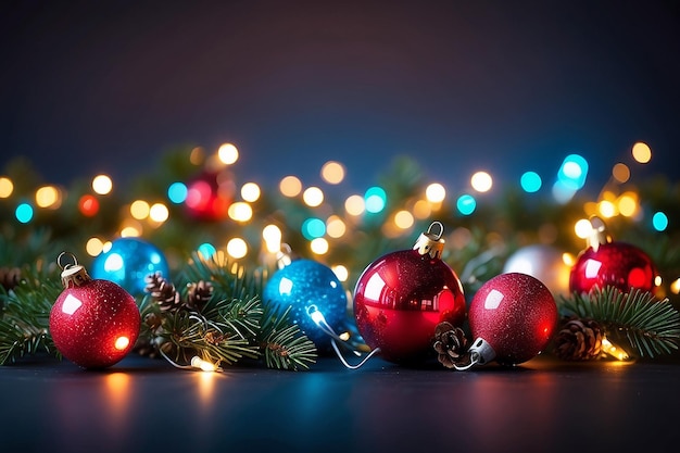 Art Christmas holidays lights background