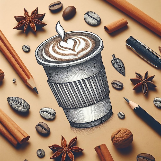 Foto arte e caffè