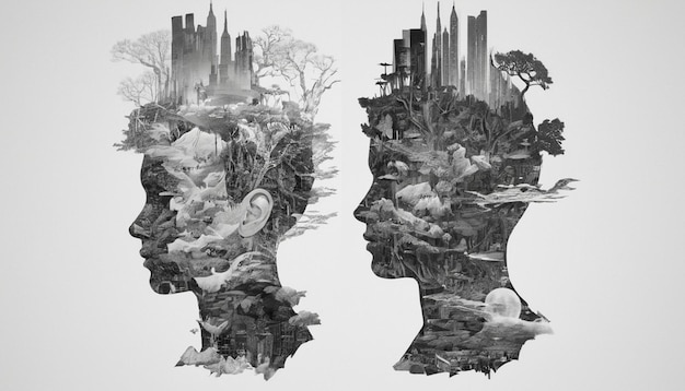 Art Collage Double Exposure Art Effect