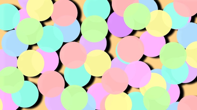 Art of colorful cute circles art background