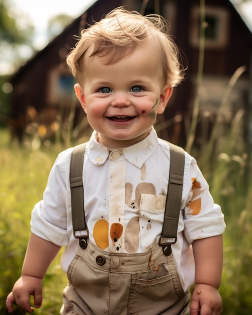 Photo art and colors unleashed the baby's journey