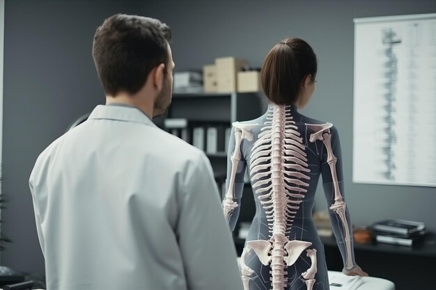 Photo the art of communication empowering a male patient on crutches through a female orthopedic surgeon