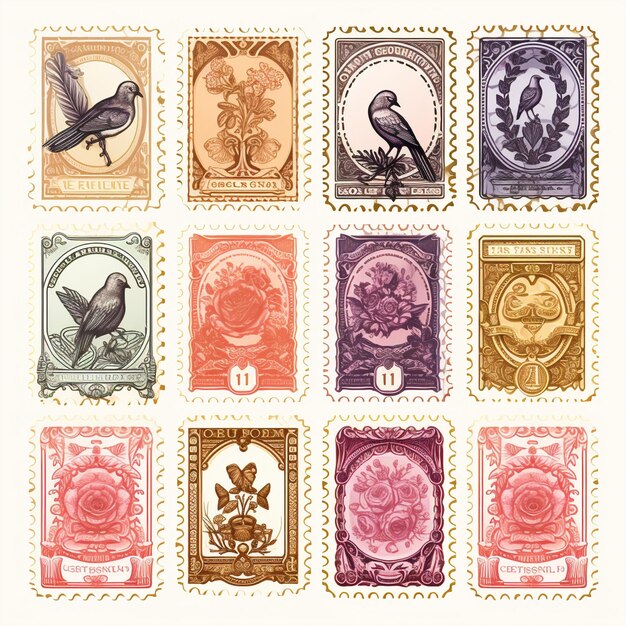 The Art of Communication Ornate Collectible Stamps