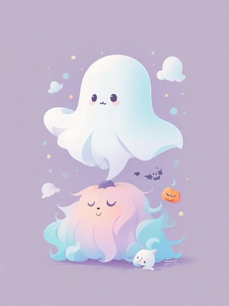 Art cute ghost