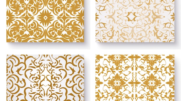 Art deco afscheiders en decoratieve gouden koppen Victoriaanse boek en interieur ornament platte stijl kunst illustratie op vaste achtergrond