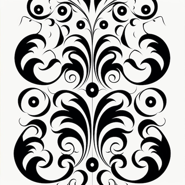 Art Deco bloemenvectorpatroon met sierlijke ontwerpen