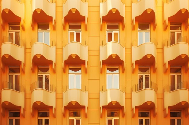 Photo art deco buildings symmetrical designs