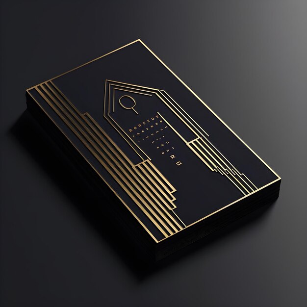 Photo art deco business card templates with minimalistic flair