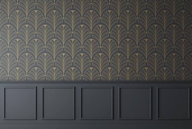 Photo art deco classic style pattern background