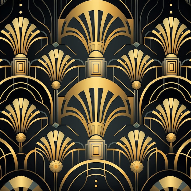 Art Deco Designs achtergrond naadloze ontwerppatroon