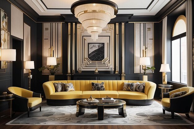Art Deco geïnspireerde lounge