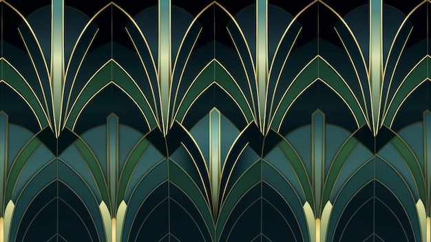 Photo art deco wallpaper