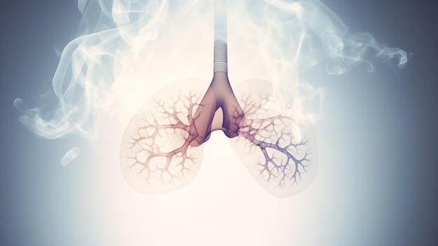 人間の肺のアートデザイン 生成ai