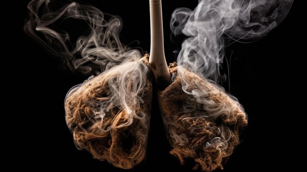 Photo art design of human lungs