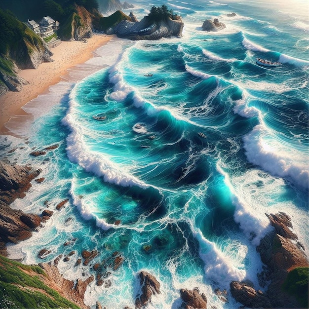 art digital art illustration creativity drawing painting fantasy landscape seascape beach