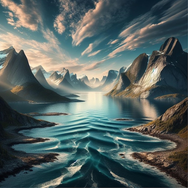 art digital art illustration creativity drawing painting fantasy landscape seascape beach