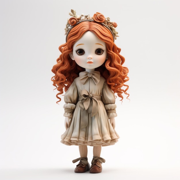 Art doll with white background high quality ultra h