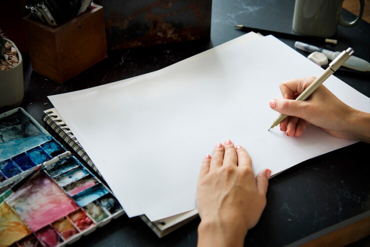 Photo art drawing sketchbook blank page