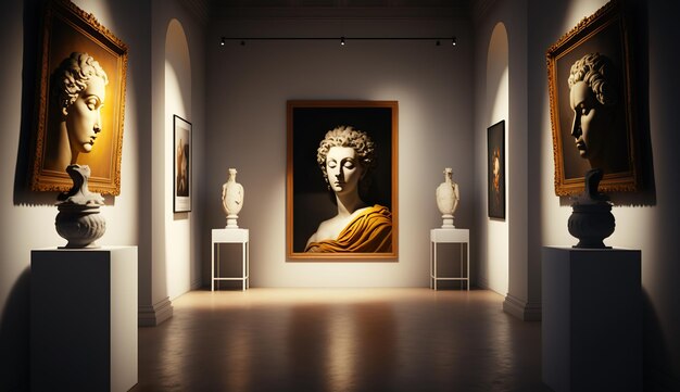 Art galleries and openings ai generate