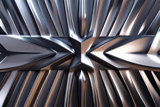 The Art of Geometry A Futuristic Metallic Wallpaper