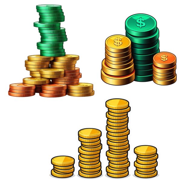 Photo the art of growth stacked coins visualization