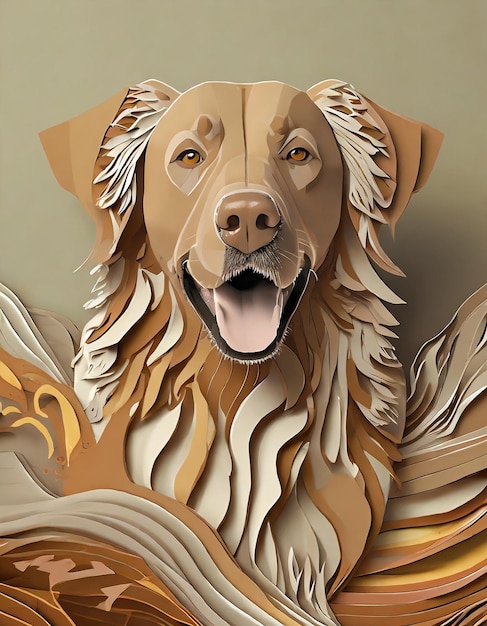 Art illustration of a dog