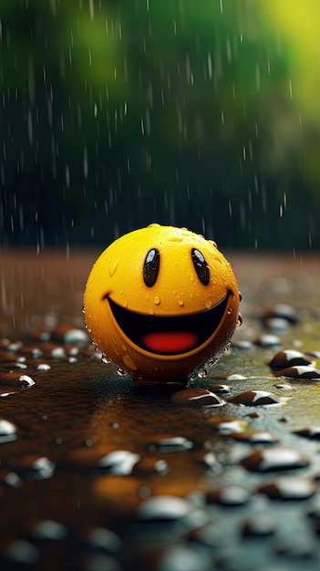 Photo art illustration of happy emoji wallpaper