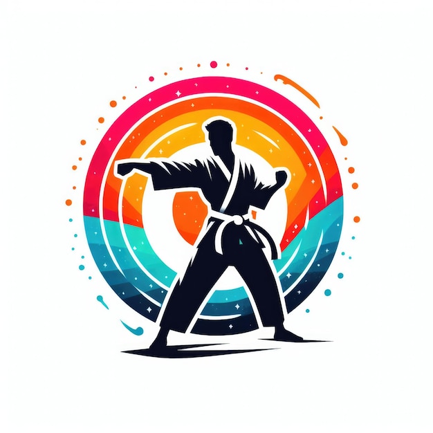 art karate logo Sport symbol illustration